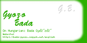 gyozo bada business card